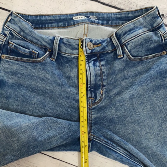 Old Navy Rockstar Super Skinny Jeans Women Sz 6P Stretch Mid Rise Built in Warm - Picture 8 of 9